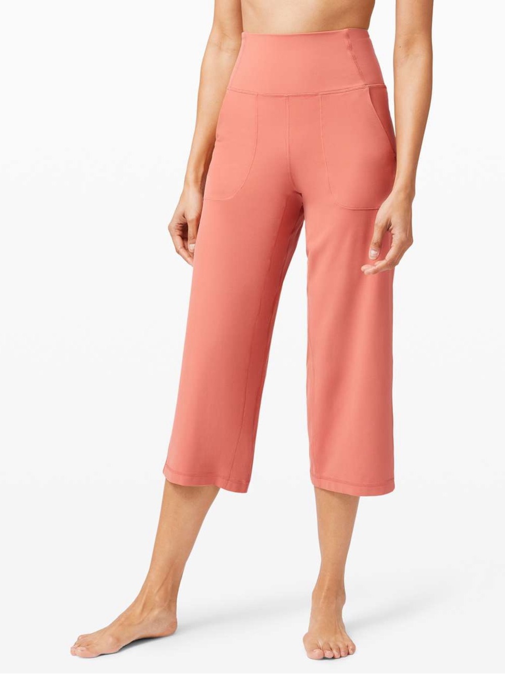 Lululemon Align Wide Leg Crop Pant Rustic Coral Athleisure Casual Women’s Size 4